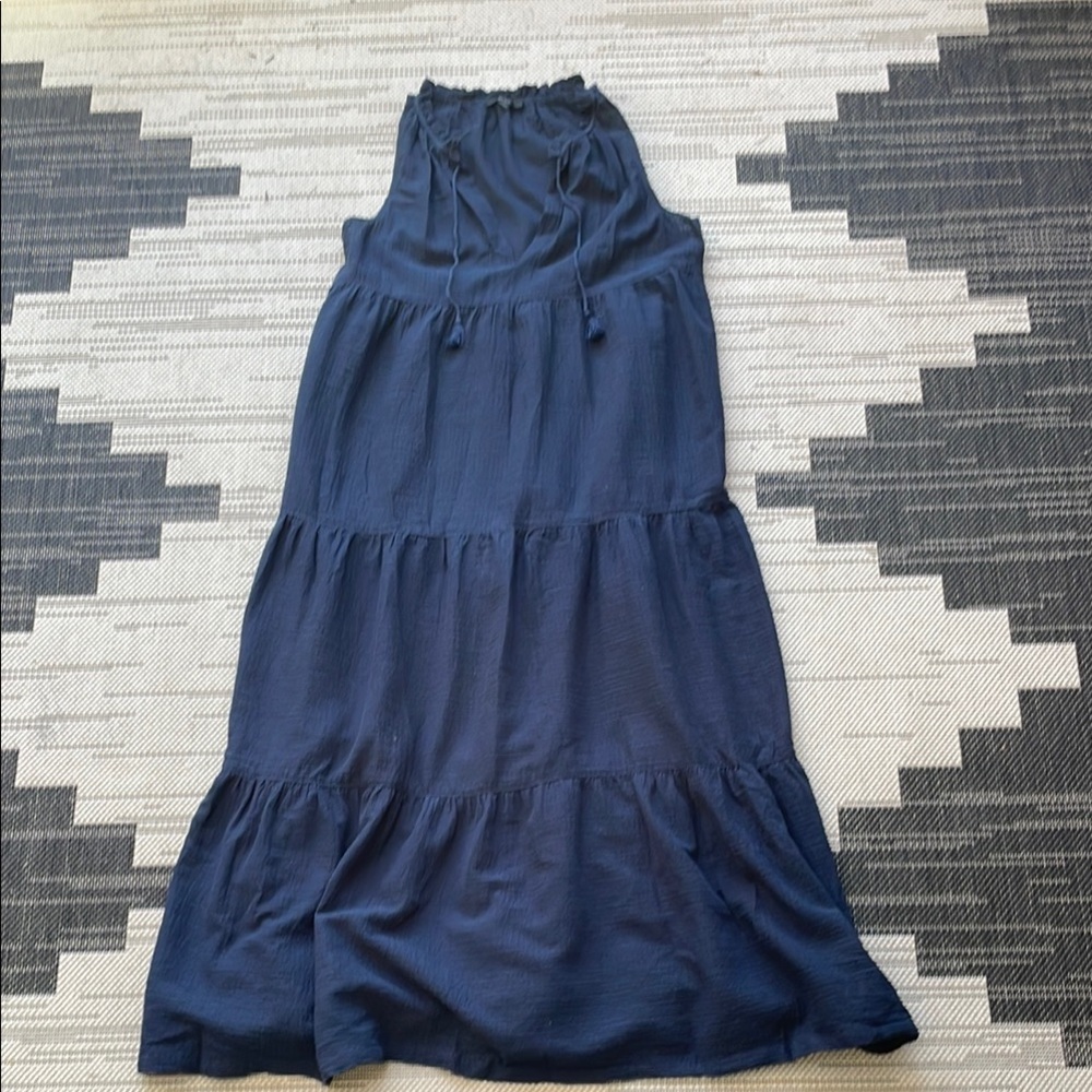 J.Crew Tiered maxi beach dress in crinkle cotton